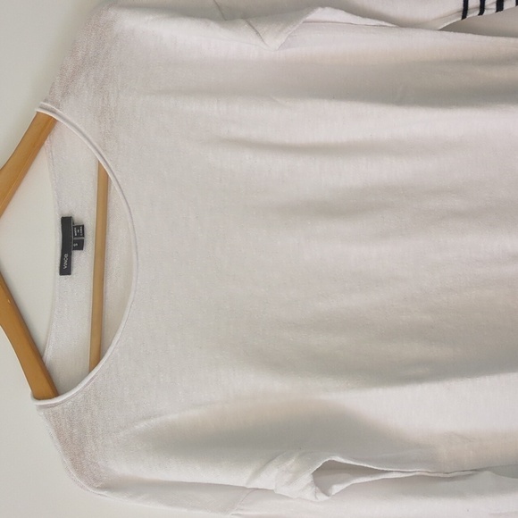 Vince Lightweight 100%cotton Preppy Minimalist Pullover Sweater Coastal Nautical - Picture 2 of 8